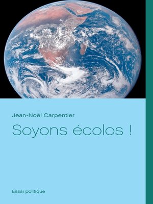 cover image of Soyons écolos !
